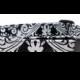 Forever Fabulous Silver Metallic Damask on Black Dog Collar