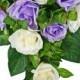 Lavender and Ivory Silk Rose Cascade - Bridal Wedding Bouquet