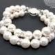 Pearl Bridal bracelet, Wedding bracelet, Pearl bracelet, Rhinestone bracelet, Simple wedding jewelry, Swarovski crystal bracelet