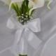 RESERVED LISTING Bride/MoH Bouquets Groom/Best man Boutonnieres Wedding Bridal Bouquet Real Touch Calla Lily White "Lily of Angeles"