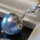 SOMETHING BLUE- Handstamped wedding charm with lobster clasp