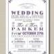 Printable Wedding Rehearsal and Dinner Invitation - Vintage Poster design in Purple & Grey (RD08)