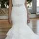 Newest Isabelle Armstrong 2015 Wedding Dresses Sash Mermaid Sleeveless V-Neck Sheer Lace Applique Cheap Bridal Gown Dress Chapel Train Online with $134.4/Piece on Hjklp88's Store 