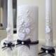 Beautiful Wedding Unity candle set, great match for your Black&White wedding, PERFECT bridal shower gift idea