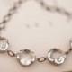 Estate Style Vintage Clear Bridal Jewelry Wedding Jewelry Bridal Bracelet Crystal Octagons
