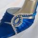 Blue Wedding Shoes Royal-Blue Crystals 2.5 heels
