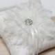 Wedding ring pillow - Wedding ring bearer pillow, ivory ring pillow, lace ring pillow