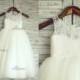 TUTU Lace Tulle Flower Girl Dress Wedding Easter Junior Bridesmaid Baptism Baby Infant Children Toddler Kids Dress