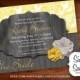 Rustic Bridal Shower Invitation Grey and Yellow