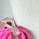 Pink purse,round clutch,hot pink purse,bow clutch,silk clutch,bridesmaid purse,bridal clutch,wedding clutch,bridesmaid gift,evening bag,pink