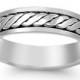 Twisted Rope Spinner Band Ring Solid 925 Sterling Silver 6mm Plain Simple Spinner Men Women Unisex His Hers Wedding Engagement Anniversary