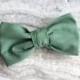 Bow Tie in Solid Sage Green for Boys - Clip on - Ring bearer attire