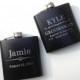 Personalized Groomsmen Gift, Engraved Hip Flask, Etched Whiskey Flask, Best Mans Gift, Bridal Party, Wedding Party Gift, 1 Flask