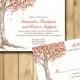Warm shades of Fall Wedding Invitation - Sample