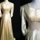 Vintage 1920s Wedding Gown, Edwardian Wedding Dress, Satin Wedding Gown, Vintage Ivory Wedding Dress, 1920 Bridal Gown, Vintage Cream Gown