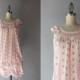 Vintage Pajamas / 1960s Flowers and Lace Pajama Set / 60s Pink Cotton Lingerie Set