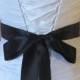Double Face Black Satin Ribbon, 1.5 Inch Wde, Ribbon Sash, Bridal Sash, Wedding Belt, 4 Yards