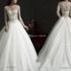 Amelia Sposa Long Sleeve V-Neck 2015 Wedding Dresses Illusion Vintage Applique Beaded Button Wedding Gowns Dress Chapel Train Online with $129.06/Piece on Hjklp88's Store 