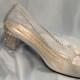 Glass Slipper Cinderella Shoes, Crystal Heels, Clear Shoes, Glass Wedding Shoes, Cinderella Bride
