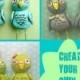 Create Your Own Owls wedding cake topper