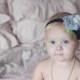 READY TO SHIP: Soft Chiffon Mesh Baby Headband, Baby Headbands, Leaves Headband, Newborn headband, baby bows. Photography Prop