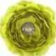 ON SALE Lime Dog Collar Flower, Collar Accessory: Ruffled Rani in Willow Green