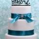 Anchors Away or Anchors Aweigh Nautical Wedding Cake Topper Personalized with YOUR wedding date - Great for beach weddings