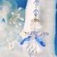Something Blue Wedding Bouquet Charm Swarovski Crystal Angel Bridal Bouquet Charm