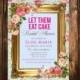 Marie Antoinette Bridal Shower Invitation; Hot Pink; Let Them Eat Cake