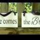 Weddings signs, Here comes the BRIDE, flower girl, ring bearer, photo props, single sided