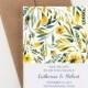 Wildflowers Save The Date, Blue and Yellow, Wedding Invitation, Bridal Shower or Party Invitation