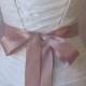 Dusty Pink Satin Ribbon, 1.5 Inch Wide Double Face, Dusty Rose Ribbon Sash, Pale Rose Bridal Sash, Wedding Belt, 4 Yards