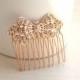 Rose Gold Hair Comb, Bridal Hair Comb,Bow Hair Comb, Romantic Gold Comb,Wedding  Hair Accessories, Vintage Hairpiece