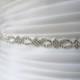 Bridal delicate infinity crystal sash.  Rhinestone jewel bridesmaid slim wedding belt.  ENCHANTED