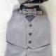 Page Boy Outfit - Ring Bearer Outfit - Boy First Birthday Outfit - Baby Boy - Ring Boy Suit - Gray Ring Bearer - Page Boy Suit - Grey Suit