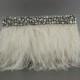 NAOMI Feather Bridal Clutch-  Ivory Cream Feather Rhinestone Wedding Handbag from Camilla Christine