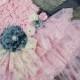 Girls Pink Chiffon Dress With Sash // Flower Girl Dress // Toddler Holiday Dress // Attached Sash // Girls Birthday Dress // Holiday Dress