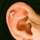 5 clear CZ tragus earring,bridesmaid gift,Single earring,tragus earring,Cartilage earring,Screw back,upper ear earring,Helix earring,GJA031