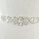 Wedding Belt Bridal Sash- Vintage Rhinestone Crystal Beaded Silver Ornate Applique Art Deco Beaded Trim, Accessories, Camilla Christine RYAN