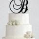 Script Monogram Wedding Cake Topper