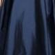 Monique Lhuillier Bridesmaids Sleeveless Crisscross-Back Gown, Navy