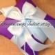 Pet Ring Bearer Pillow...Made in your custom wedding colors...show in Royal purple/light blue