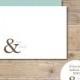 Ampersand Wedding Thank You Cards, Ampersand Bridal Shower Thank You Cards, Rustic Wedding, Wedding Thank You Notes