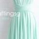 Bridesmaid Dress Infinity Dress Mint Knee Length Wrap Convertible Dress Wedding Dress