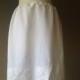 L/ Half Slip Skirt Extender / White Taffeta Nylon & Lace / Bridal Wedding Lingerie / FREE Shipping / Size Large 