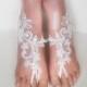 Free rush ship white Beach wedding barefoot sandals shoes prom party bangle beach anklets bangles bridal bride bridesmaid