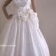 Magnolia - Vintage Inspired Wedding Dress. Tea Length. Gorgeous Doupioni SILK.