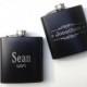 Groomsmen Gift, Engraved Hip Flask,  Whiskey Flask, Best Mans Gift, Bridal Party, Wedding Party Gift, Personalized Flask