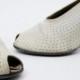 Vintage 1930s 1940s Wedding Shoes  / Vintage Peep Toe Heels / Size 4 4.5 5
