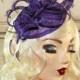 Purple Fascinator - Purple Mini Fascinator Hat - Tea Party Fascinator Hat - Wedding Fascinator - British Fascinator Hat